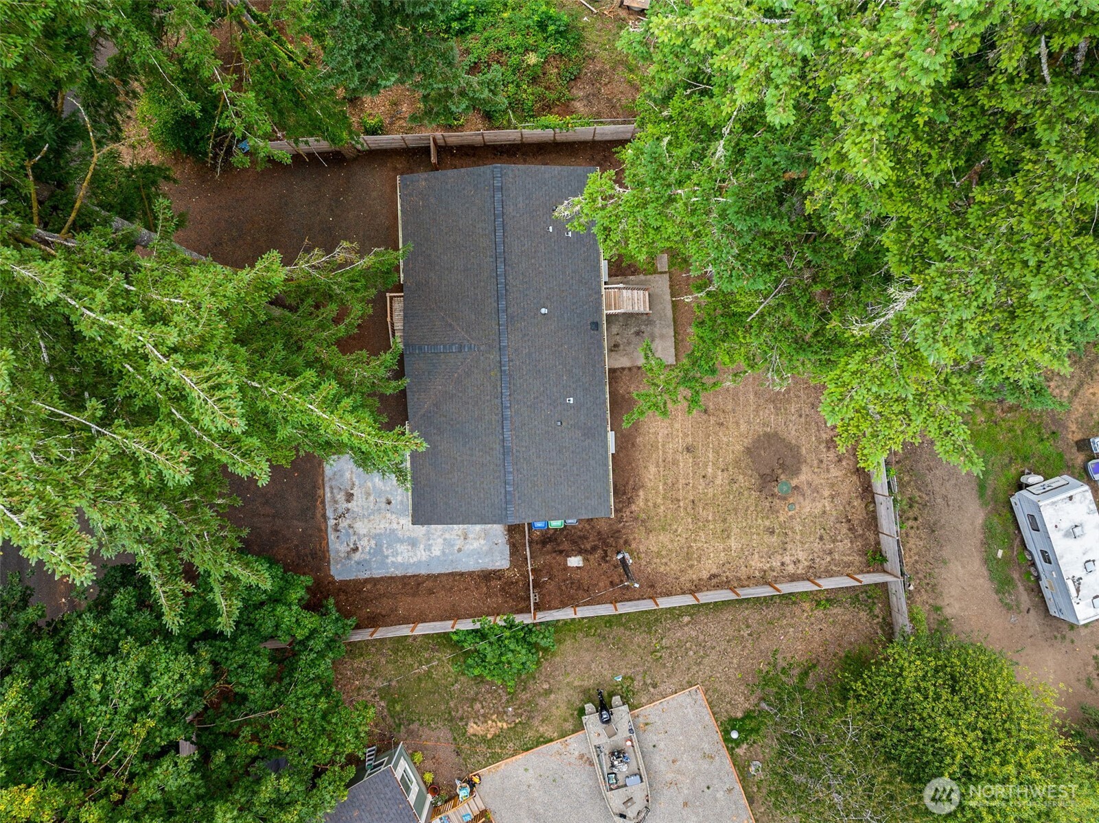 8107 Mazama Court Southwest Olympia, WA 98512 - Photo 26 of 34 an aerial view of a house with a yard