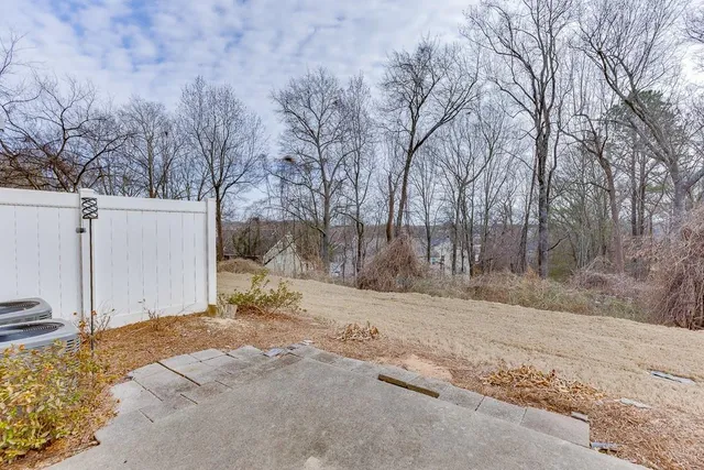 a backyard of a house