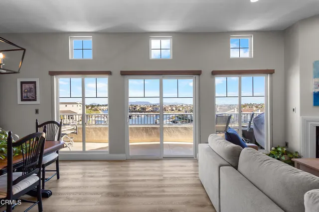 a view of a balcony with city view