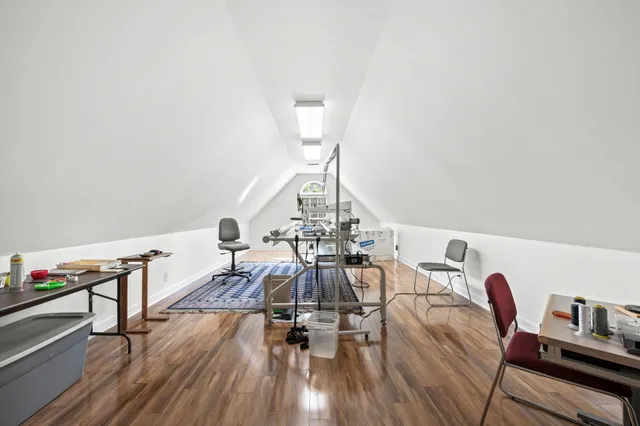 a view of a backyard with a garden