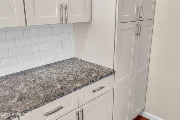 a view of wooden cabinets