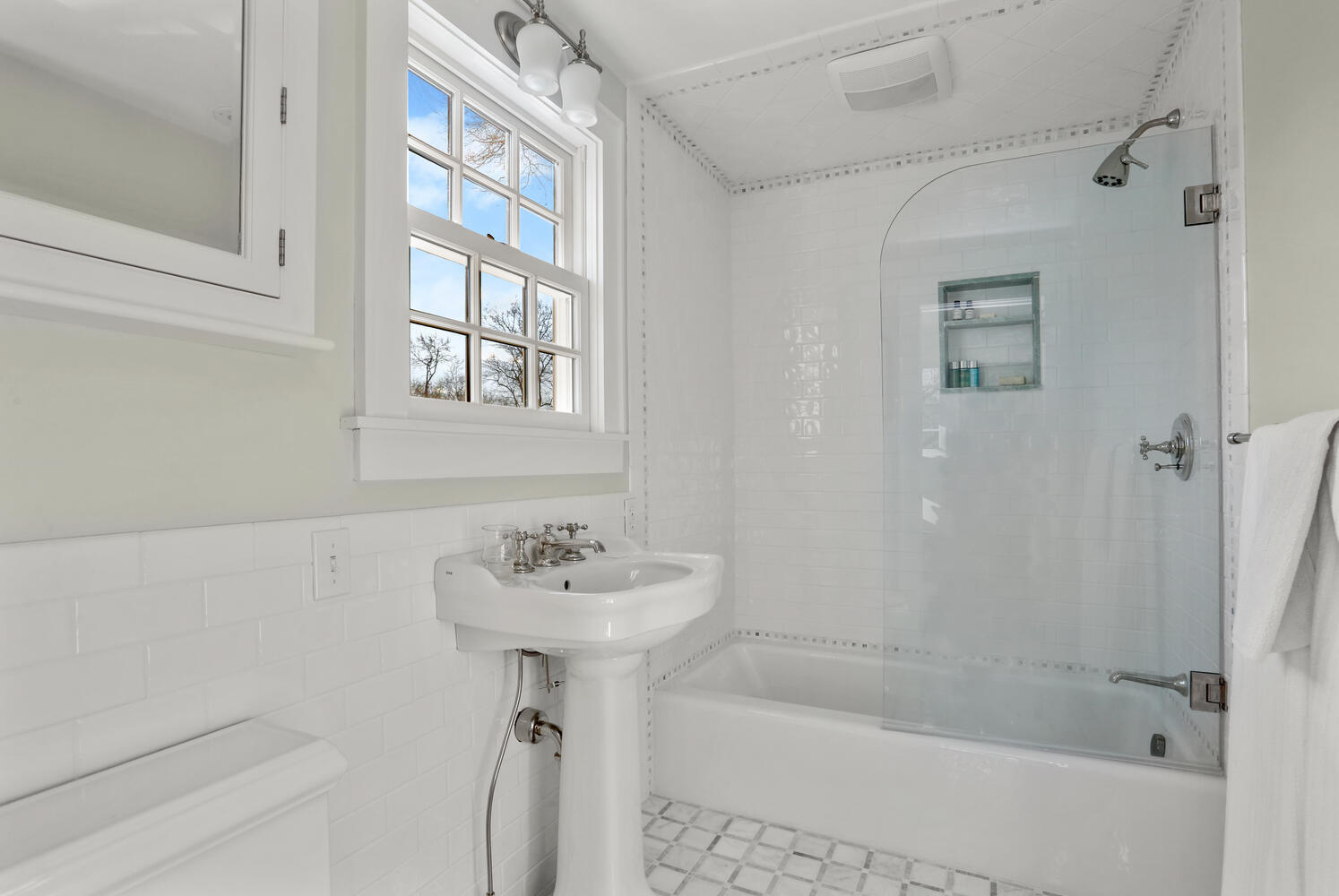 427 Eden Road Stamford, CT 06907 - Photo 22 of 40 a bathroom with a sink bathtub and shower