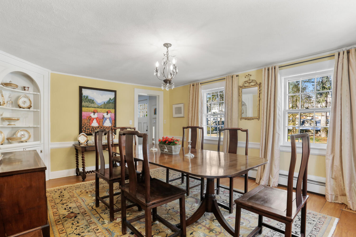 427 Eden Road Stamford, CT 06907 - Photo 10 of 40 a view of a dining room with furniture window and outside view
