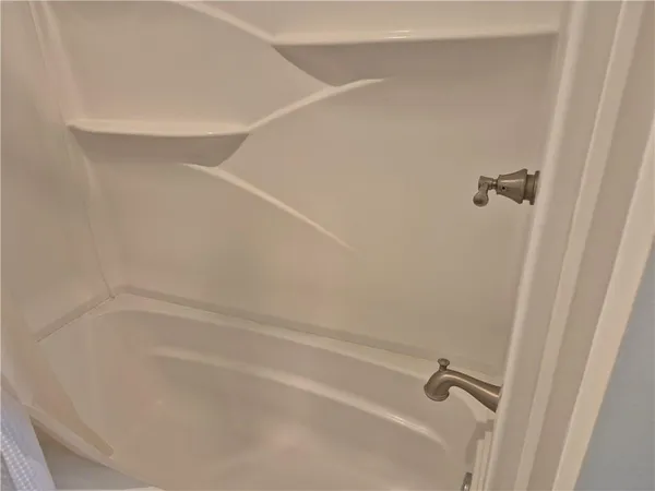 a close up of a bathtub