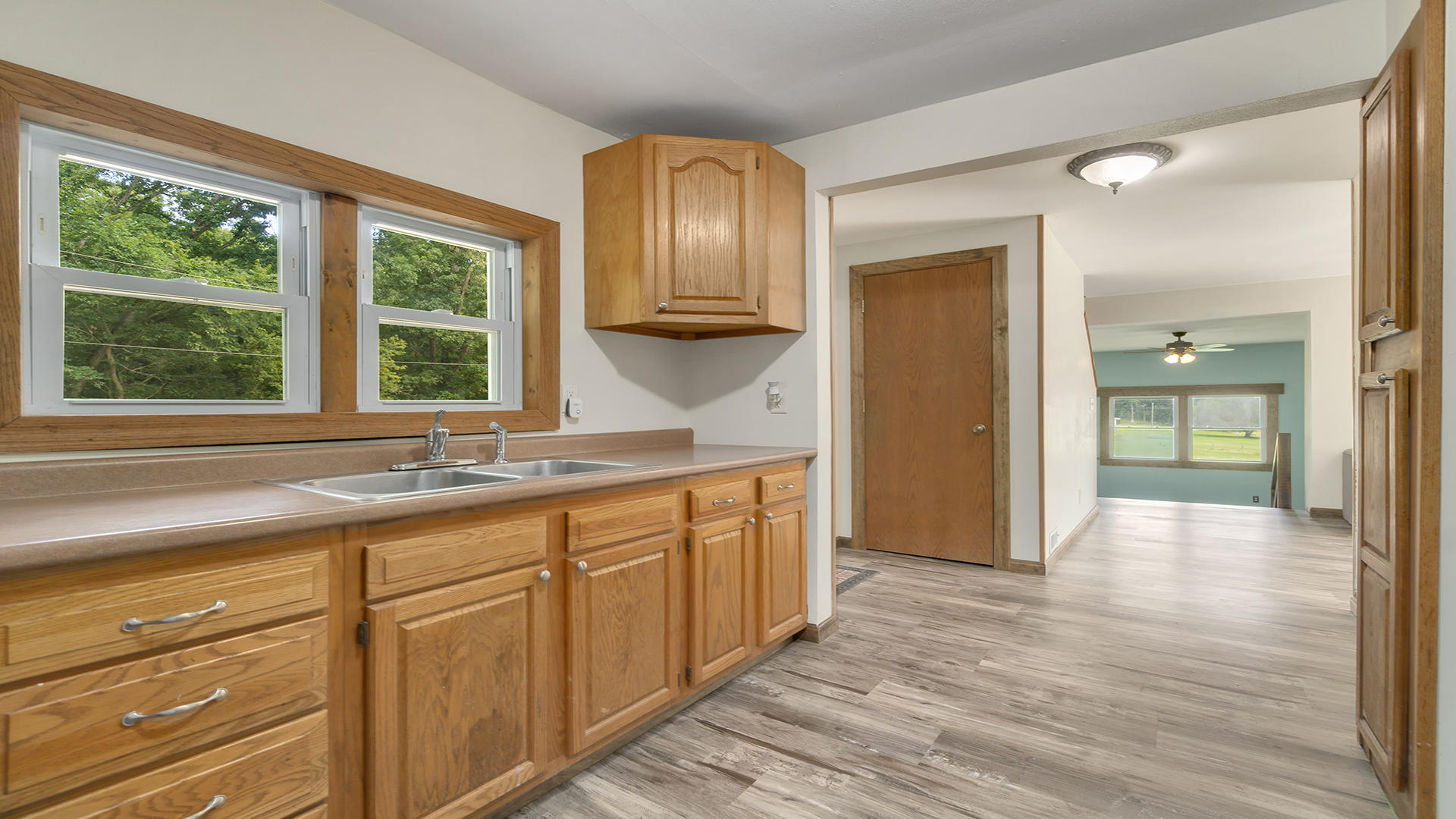 503 West Devils Backbone Road Oregon, IL 61061 - Photo 20 of 46 a spacious bathroom with a granite countertop sink and a large mirror