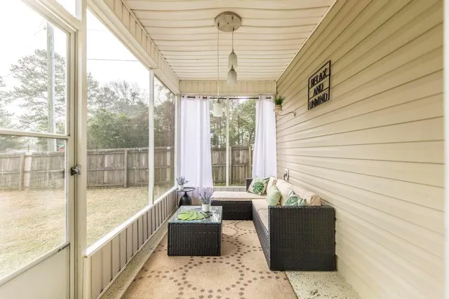 a very nice looking room with a large window