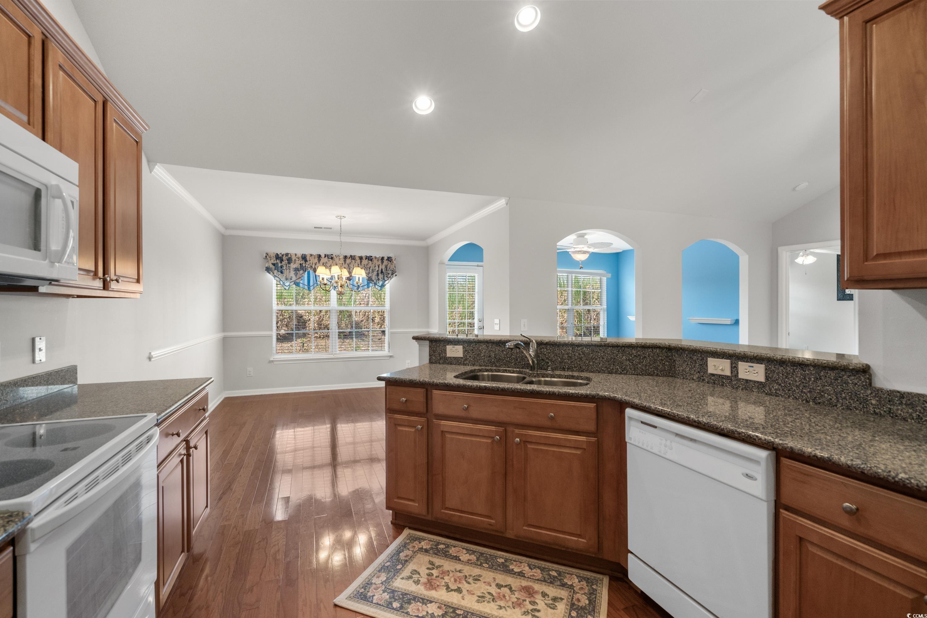 346 Whitchurch Street Murrells Inlet, SC 29576 - Photo 3 of 34 Kitchen featuring a sink, dark wood-type flooring,