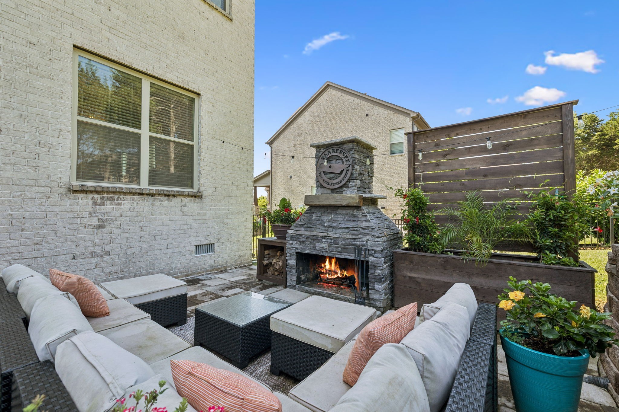 737 Alameda Avenue Nolensville, TN 37135 - Photo 42 of 55 a living room with furniture and a fireplace
