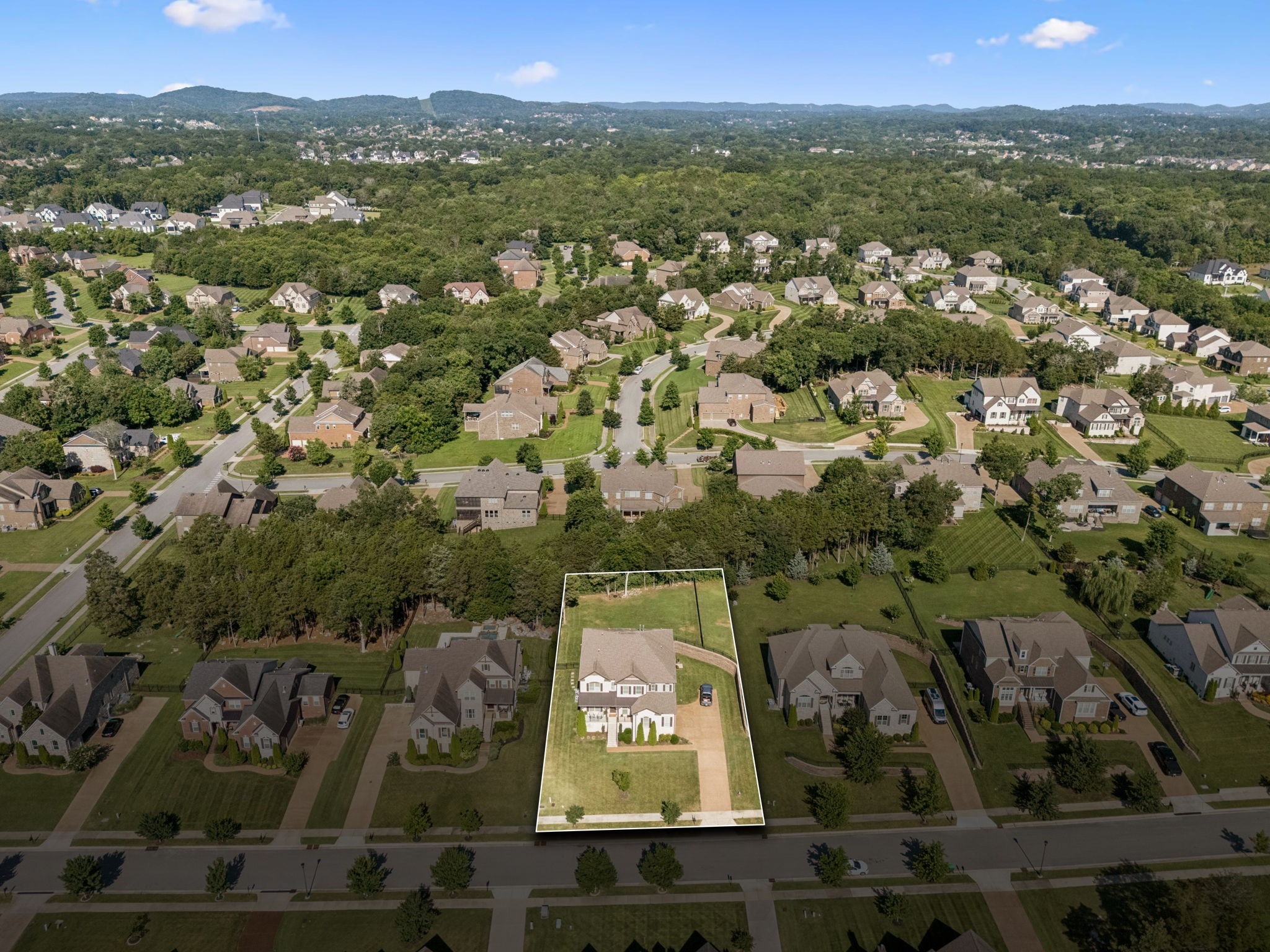 737 Alameda Avenue Nolensville, TN 37135 - Photo 47 of 55 an aerial view of residential houses with outdoor space and trees