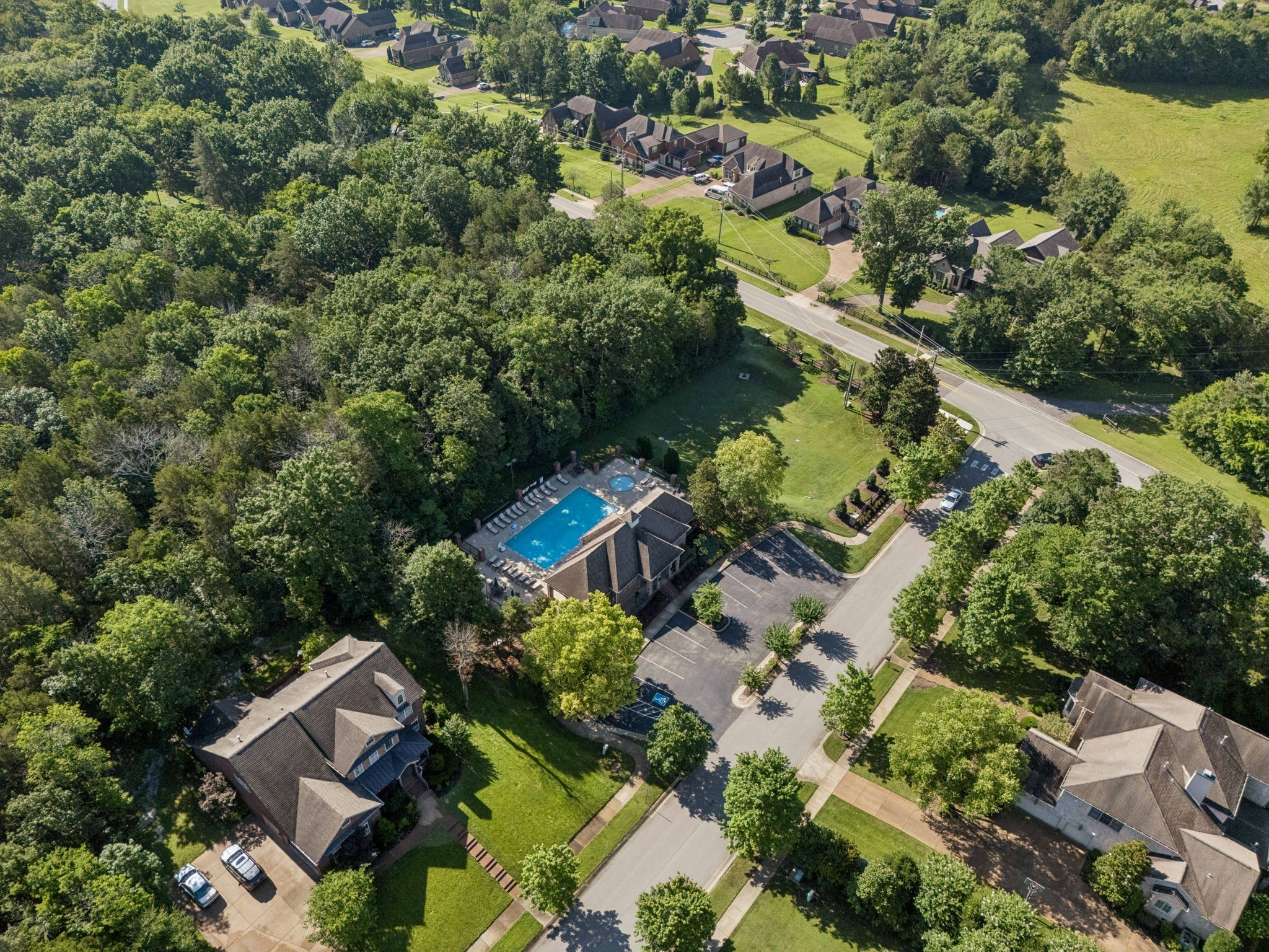 737 Alameda Avenue Nolensville, TN 37135 - Photo 50 of 55 an aerial view of house with yard swimming pool and outdoor seating