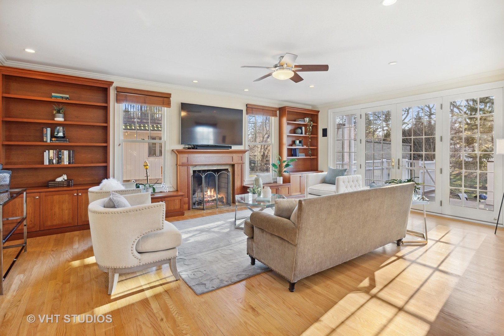 162 Akenside Road Riverside, IL 60546 - Photo 14 of 42 a living room with furniture and a fireplace