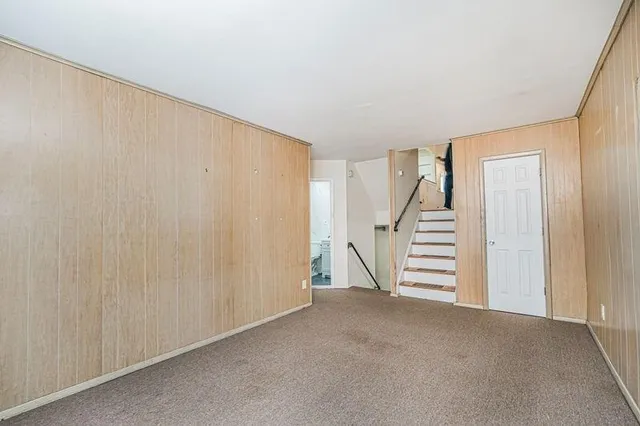 a view of room with stairs