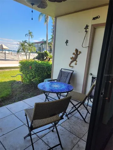 a view of a outdoor seating area