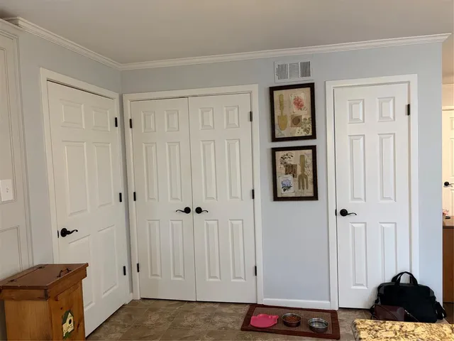 a view of a livingroom with a window