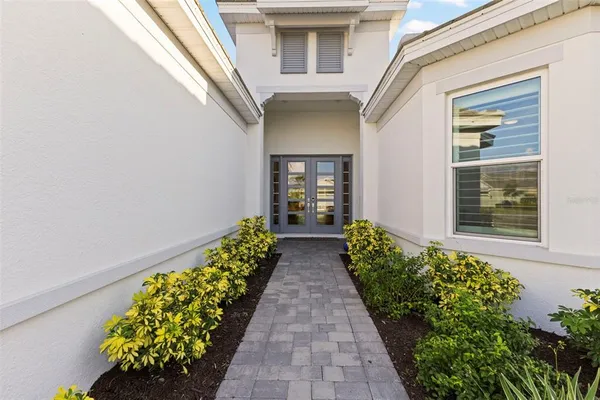 a outdoor space with lots of tables and chairs