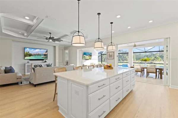 a view of a swimming pool and a yard