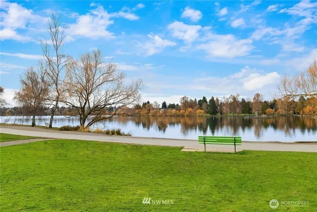 a view of lake with outdoor space