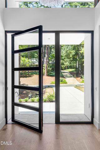 a view of a large window with an outdoor view