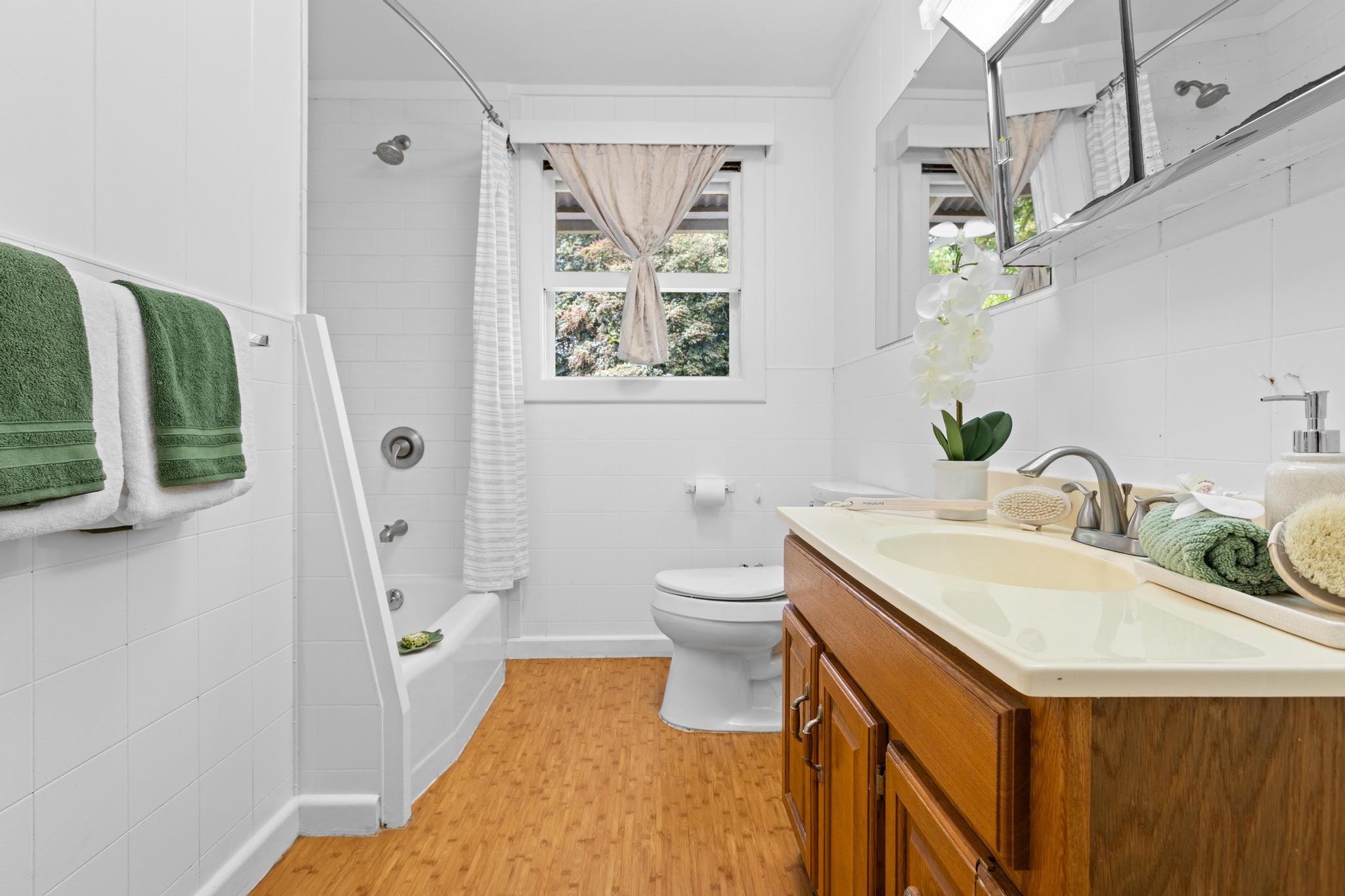 53 Ekaha Street Hilo, HI 96720 - Photo 21 of 29 a bathroom with a sink a toilet and a mirror