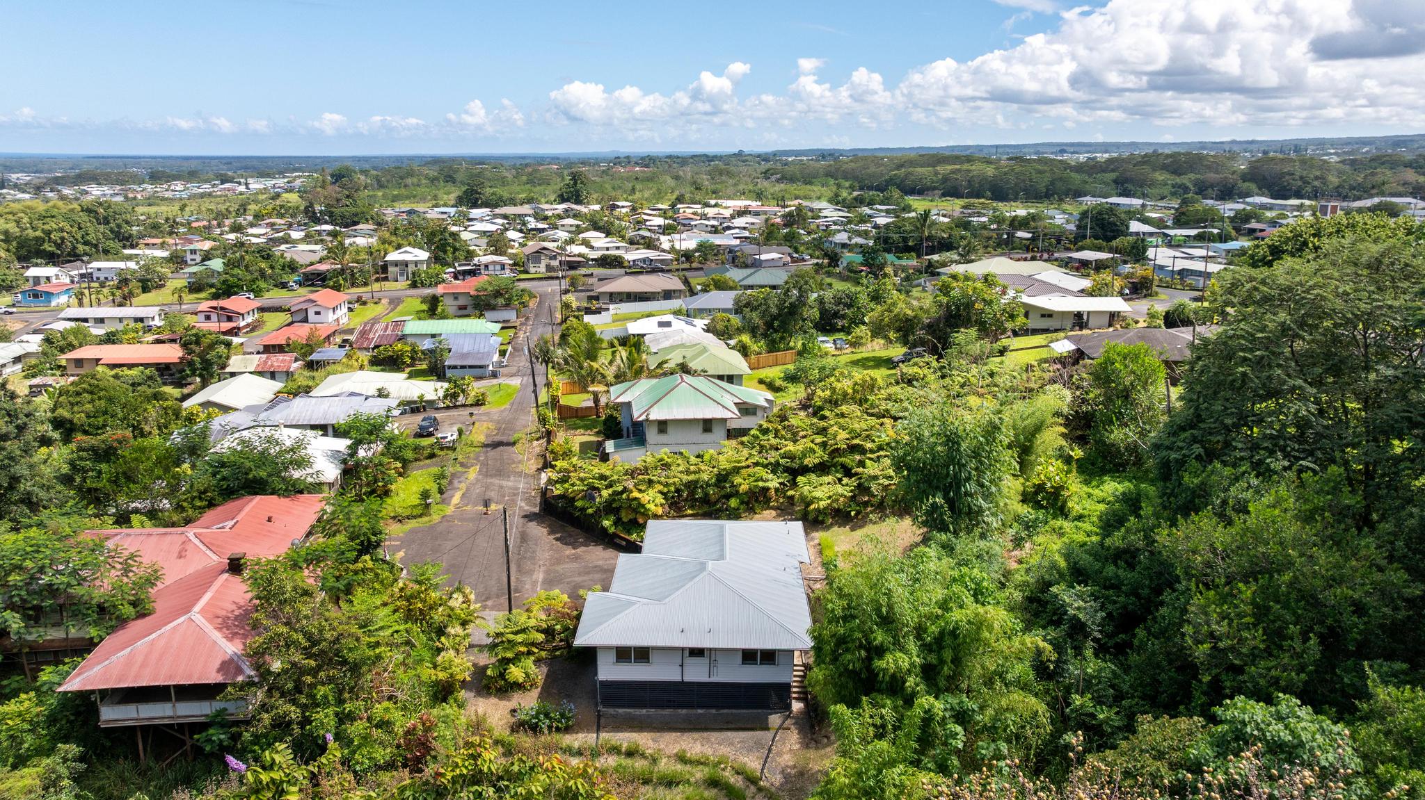 53 Ekaha Street Hilo, HI 96720 - Photo 3 of 29 an aerial view of residential houses with outdoor space and lake view