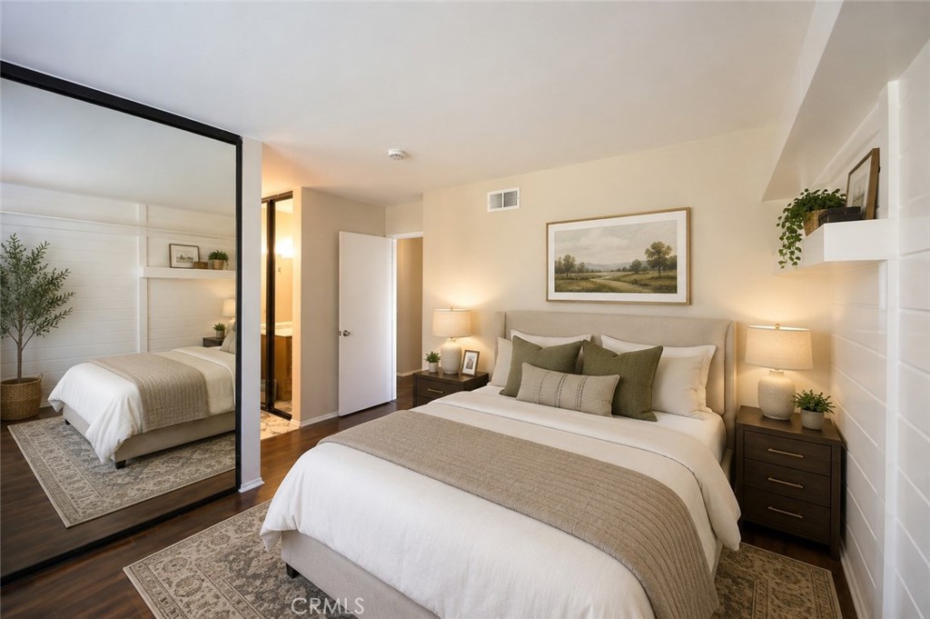 28015 Tupelo Ridge Drive Valencia, CA 91354 - Photo 13 of 41 Master Bedroom - Option 2 for bed layout - Digitally Stages