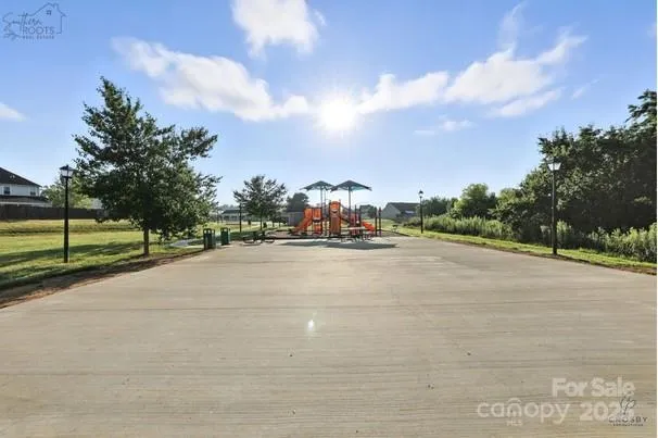 a view of street with houses
