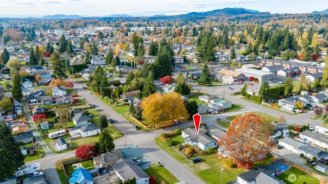 an aerial view of multiple house