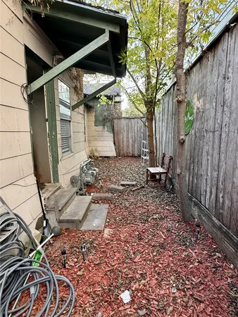 a backyard of a house