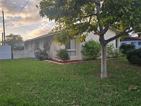 a view of a backyard