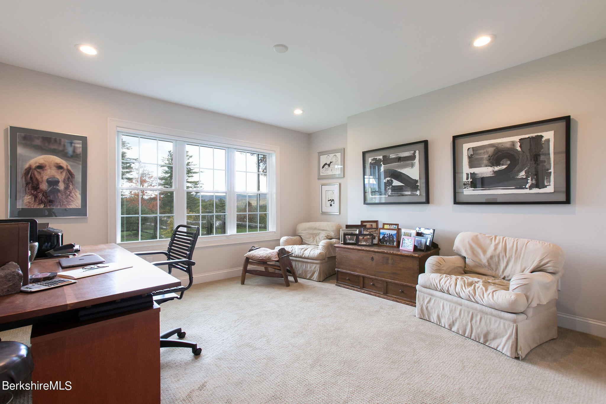 19 Burning Tree Road Great Barrington, MA 01230 - Photo 24 of 33 a living room with furniture and a large window