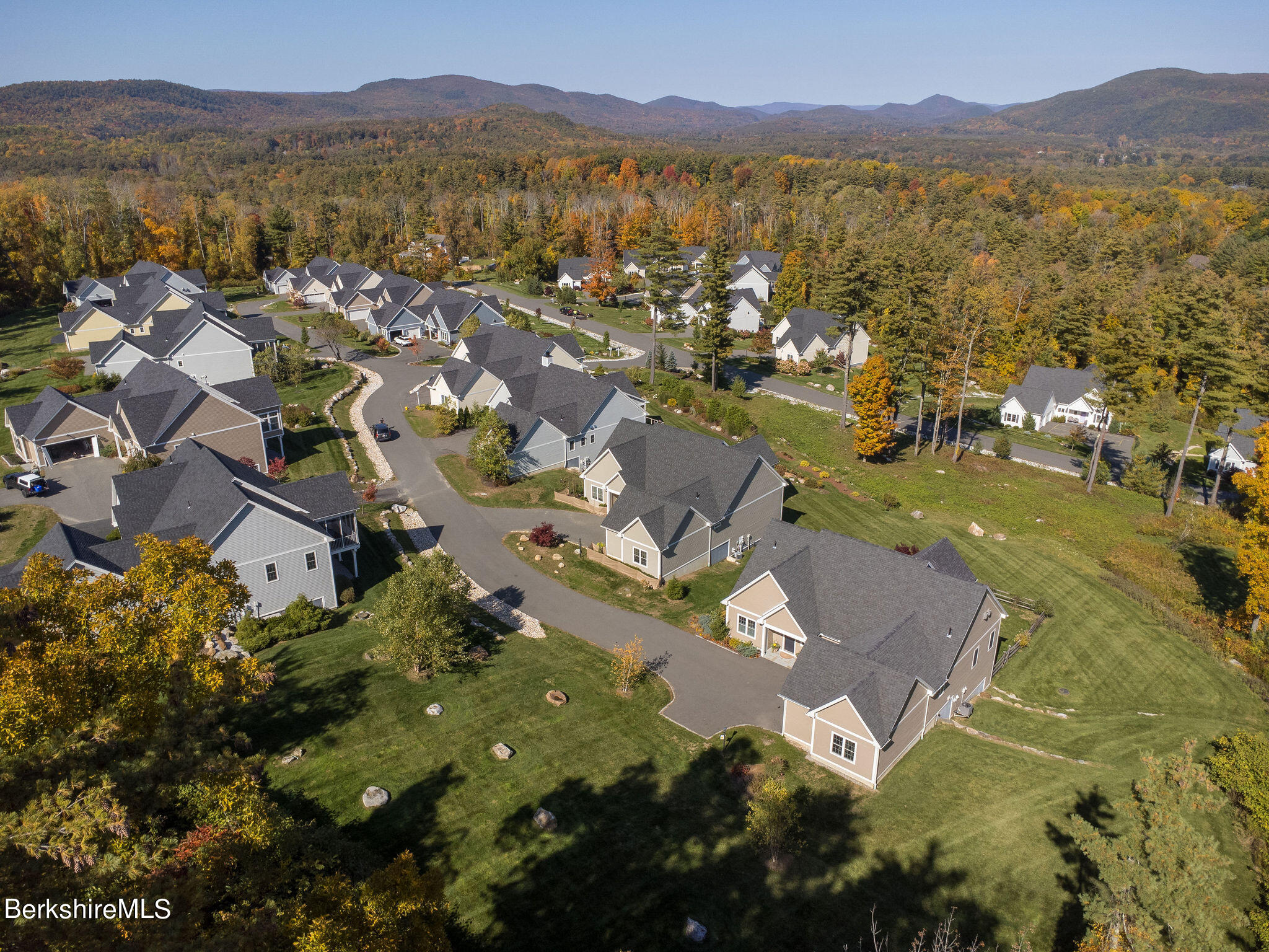 19 Burning Tree Road Great Barrington, MA 01230 - Photo 33 of 33 an aerial view of residential houses with outdoor space