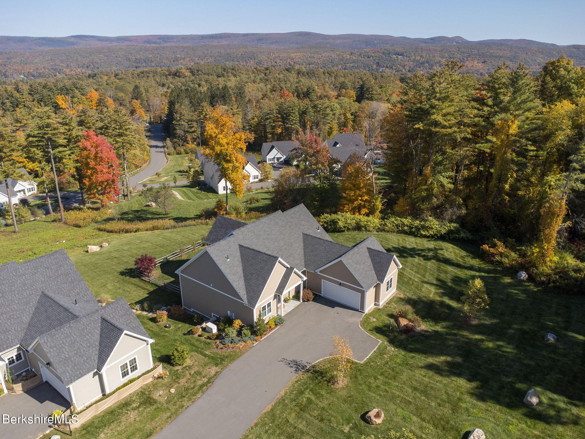 19 Burning Tree Road Great Barrington, MA 01230 - Photo 6 of 33 an aerial view of residential houses with outdoor space