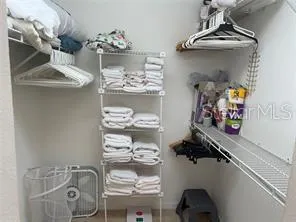 a view of a entryway with storage