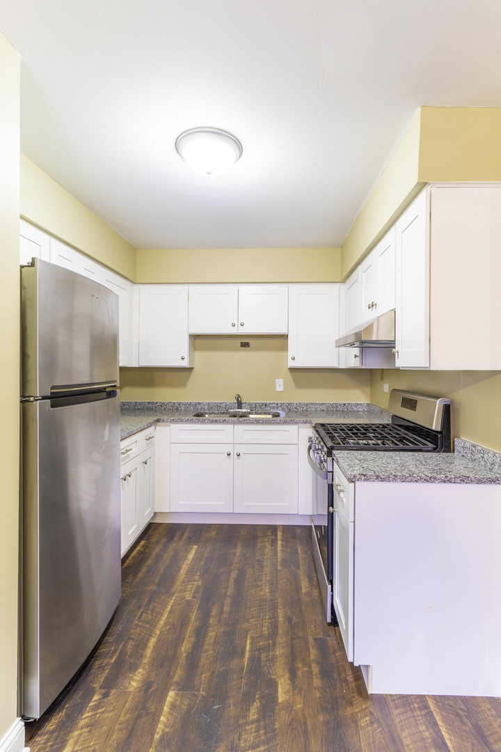 5700 South Archer Avenue, Unit 3A Chicago, IL 60638 - Photo 4 of 11 a kitchen with granite countertop a refrigerator and a sink
