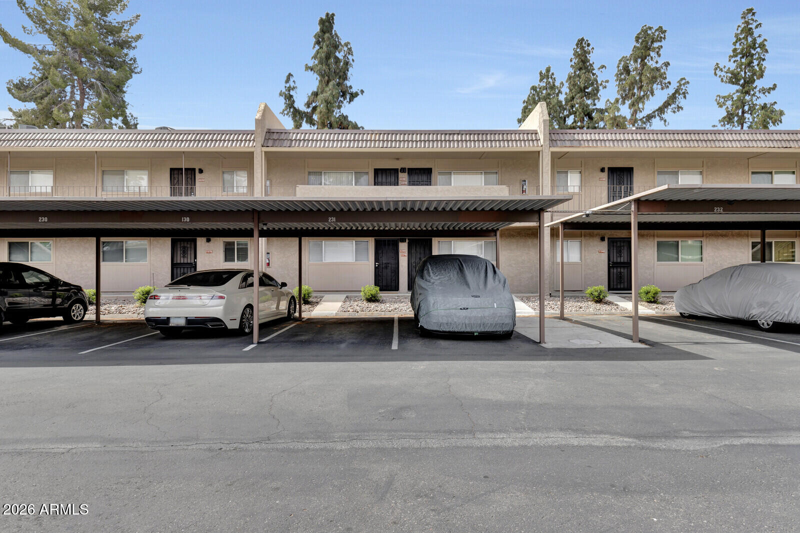 a car parked in front of a house