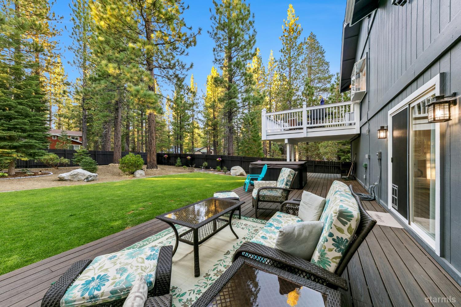 1836 Grizzly Mountain Drive South Lake Tahoe, CA 96150 - Photo 19 of 40 a view of outdoor space yard deck patio and outdoor kitchen
