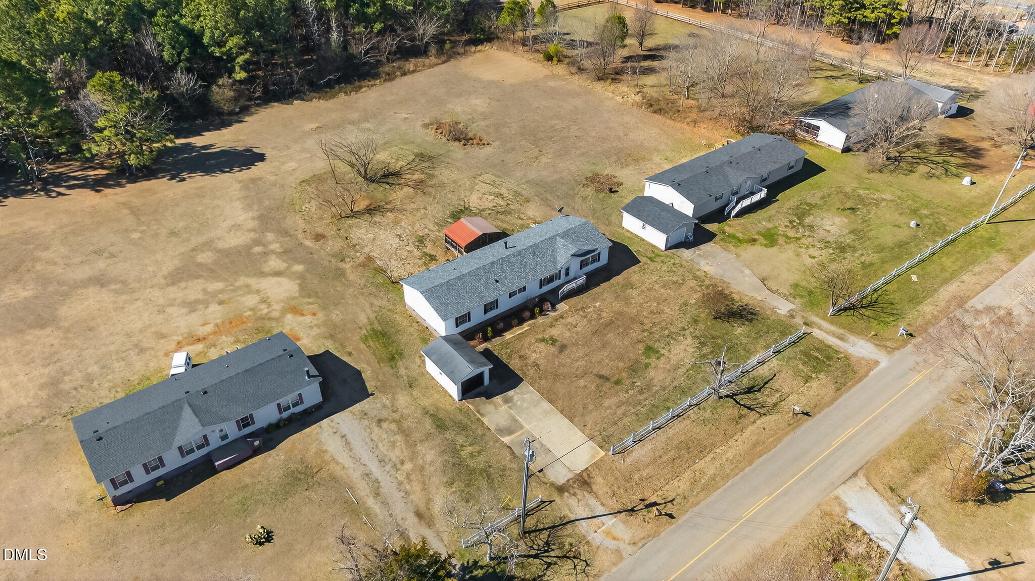 10015 Smith Road Middlesex, NC 27557 - Photo 46 of 48 an aerial view of residential houses with outdoor space