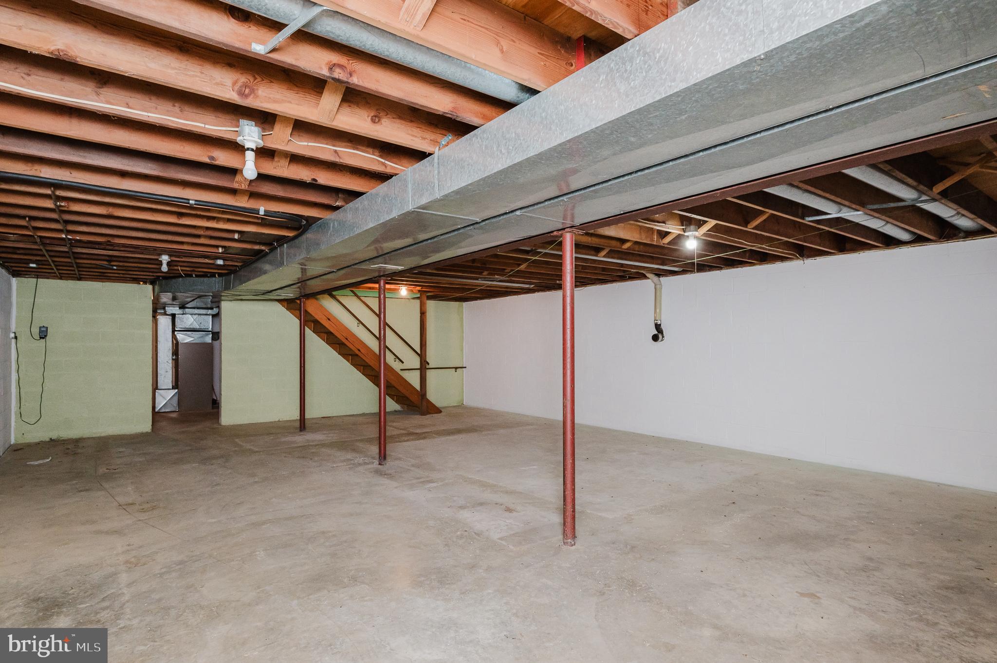 2602 Greene Lane Fallston, MD 21047 - Photo 34 of 42 Unfinished Basement waiting for your touches