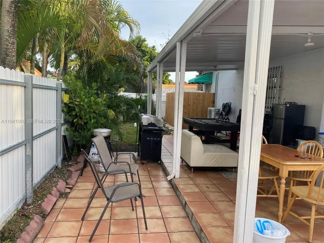 a view of chair and tables