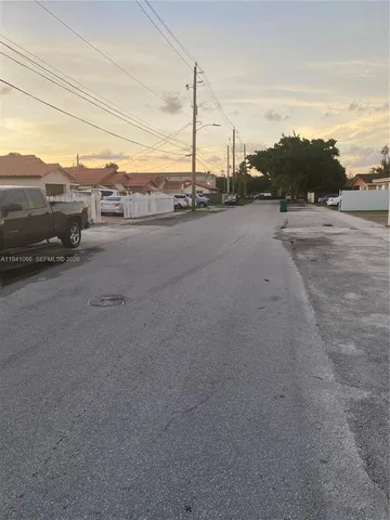 a view of a road with a road