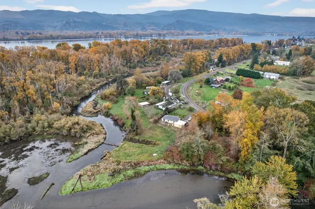 a view of lake and mountain