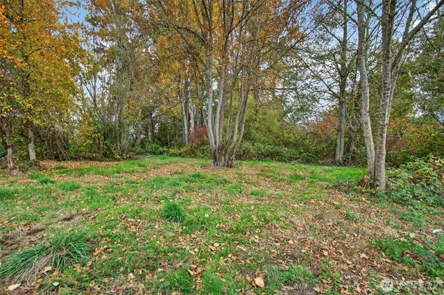 a view of outdoor space with deck and yard
