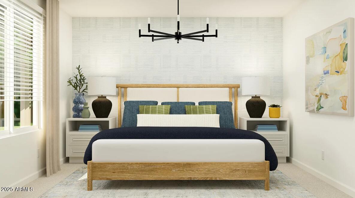 9552 West Piccadilly Road Phoenix, AZ 85037 - Photo 8 of 19 a bedroom with a bed and a painting on the wall