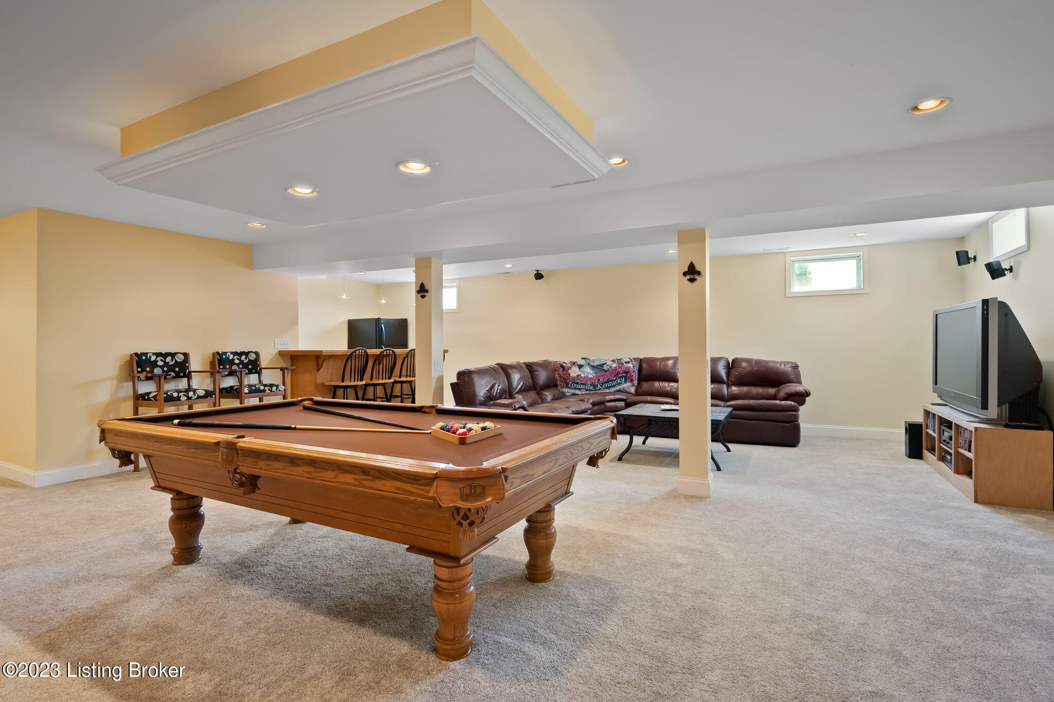 4610 Stone Ridge Road Crestwood, KY 40014 - Photo 33 of 52 The pool table and basement sectional sofa conveys for your move-in ready convenience!