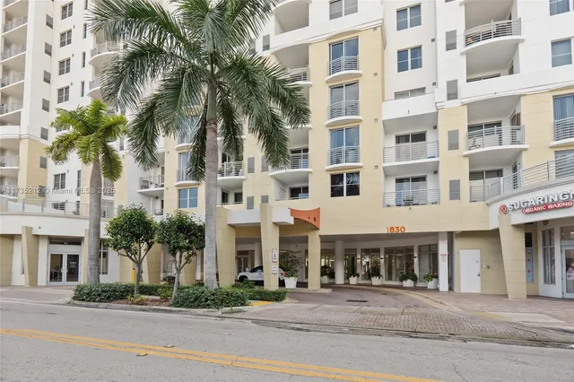 a front view of a building