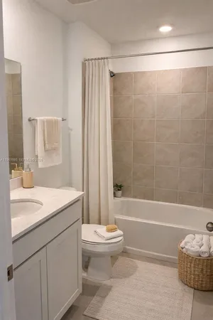 a bathroom with a sink a toilet and a bathtub