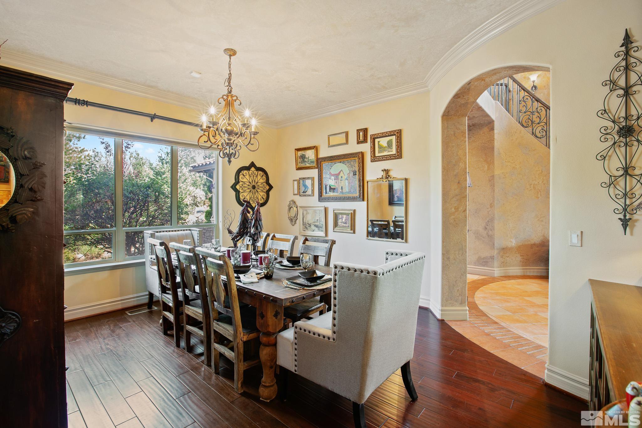 4885 Mountainshyre Road Reno, NV 89519 - Photo 5 of 39 a view of a dining room with furniture window and wooden floor