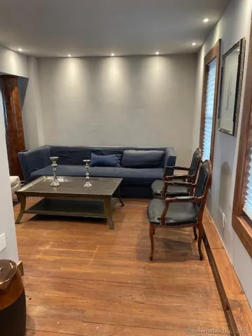 a view of a livingroom with a flat screen tv