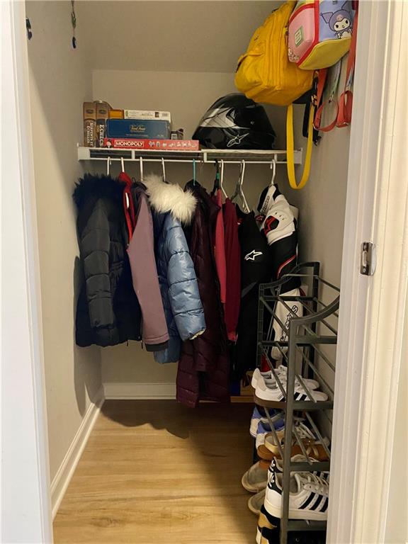 5149 Fox Den Road Oakwood, GA 30566 - Photo 19 of 44 a view of walk in closet with clothes and shoes