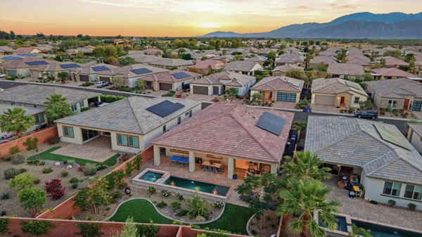 an aerial view of multiple house